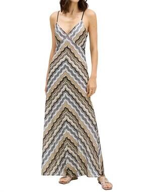 NEW ALLISON NEW YORK nellie maxi dress in zigzag